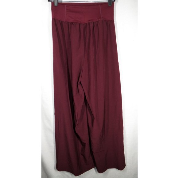 Breezeful Crimson High Waisted Split Leg Harem Pants, Pocket - Picture 9 of 10
